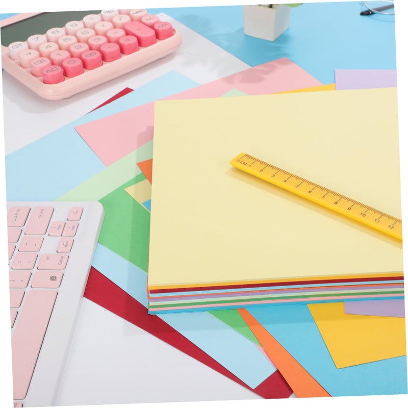 100 ورقة من ورق البطاقات الملون لصنع ألبوم الذكريات ومشاريع DIY ومستلزمات الفصل الدراسي - Image 5