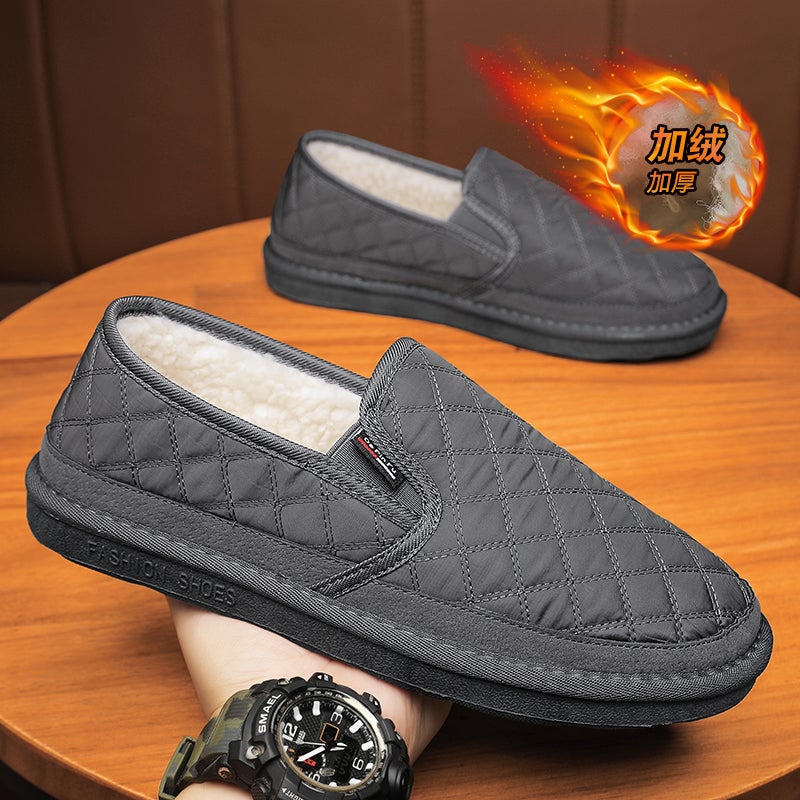 Men'S Shoes Winter Fleece-Lined Warm Cotton Shoes Slip-On Cotton Shoes Casual Doudou Trendy Shoes Junior Boys Thick Sole - Image 3