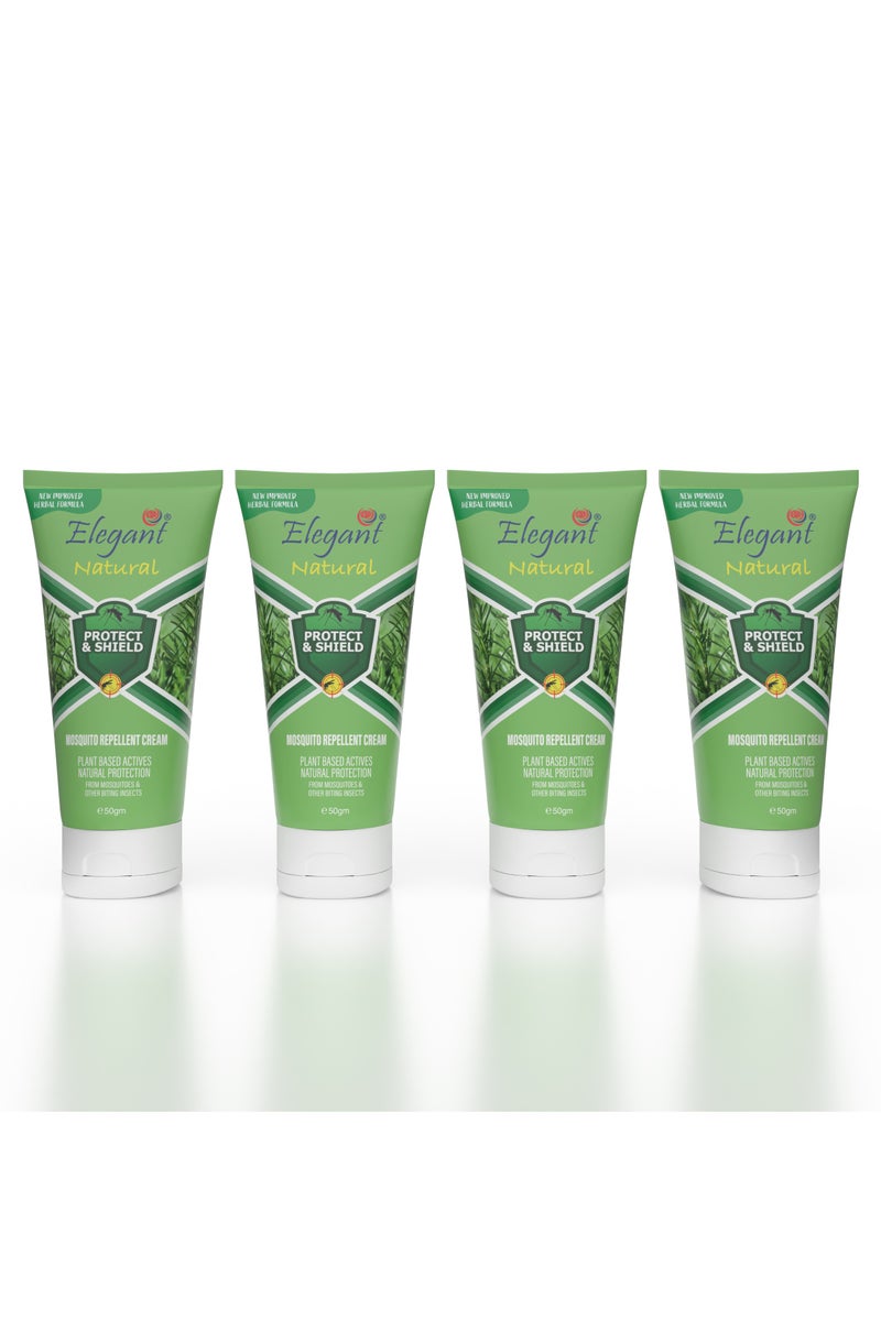 AFS Elegant Natural Mosquito Repellant Cream 50g – 4-Pack (Pack of 4) – All Natural, Deet-Free Repellent Cream Repels Ticks & Insects  - Image 1