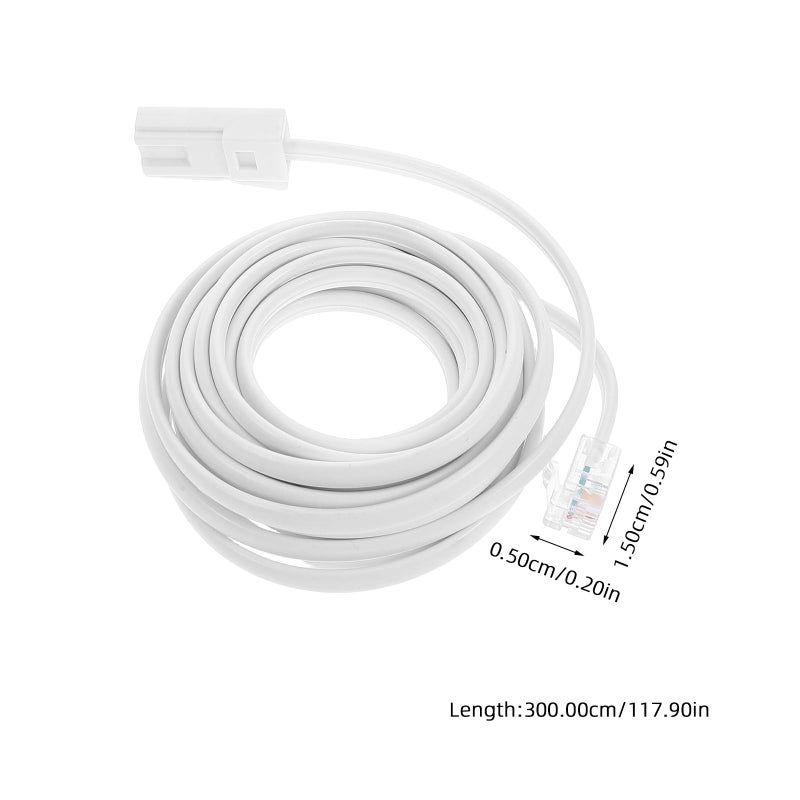 Telephone Line Extension Cable Standard Modular Plug for Landline Fax Machine 15 Feet - Image 3