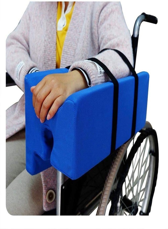METRON- Wheelchair Armrest Pads Arm Through for Wheelchair Arm Pads Lateral Support Armrest Wheel Chair Parts Cushion Contoured Arm Support Elevator Rest Tray | Color Blue | Pack of 1 pc. - Image 2