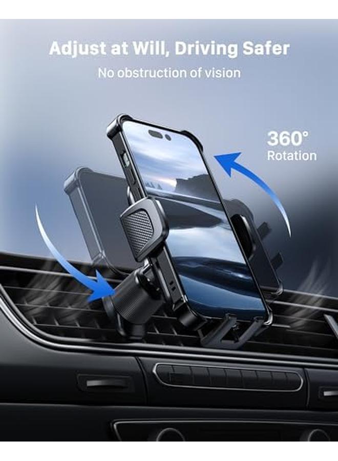 erorex Car Phone Holder 2024 Air Vent Phone Holder For Cars Iphone Car Holder Double Lock Metal Hook Super Stable Big Phone Friendly For Iphone 15 14 13 12 11 Pro Max Samsung S23 S22 S21 Pixel Etc  - Image 4