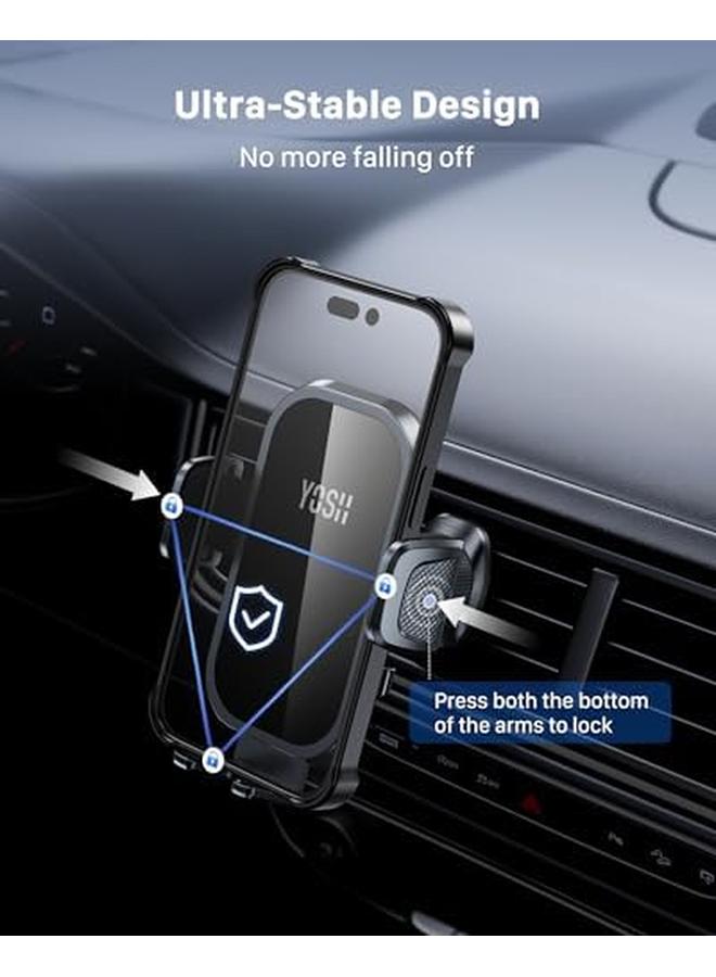 erorex Car Phone Holder 2024 Air Vent Phone Holder For Cars Iphone Car Holder Double Lock Metal Hook Super Stable Big Phone Friendly For Iphone 15 14 13 12 11 Pro Max Samsung S23 S22 S21 Pixel Etc  - Image 5