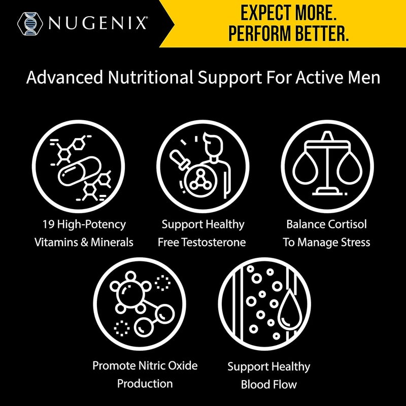 Nugenix Mens Daily Testosterone Multivitamin  19 Vitamins and Minerals Supports Free Testosterone - Image 2