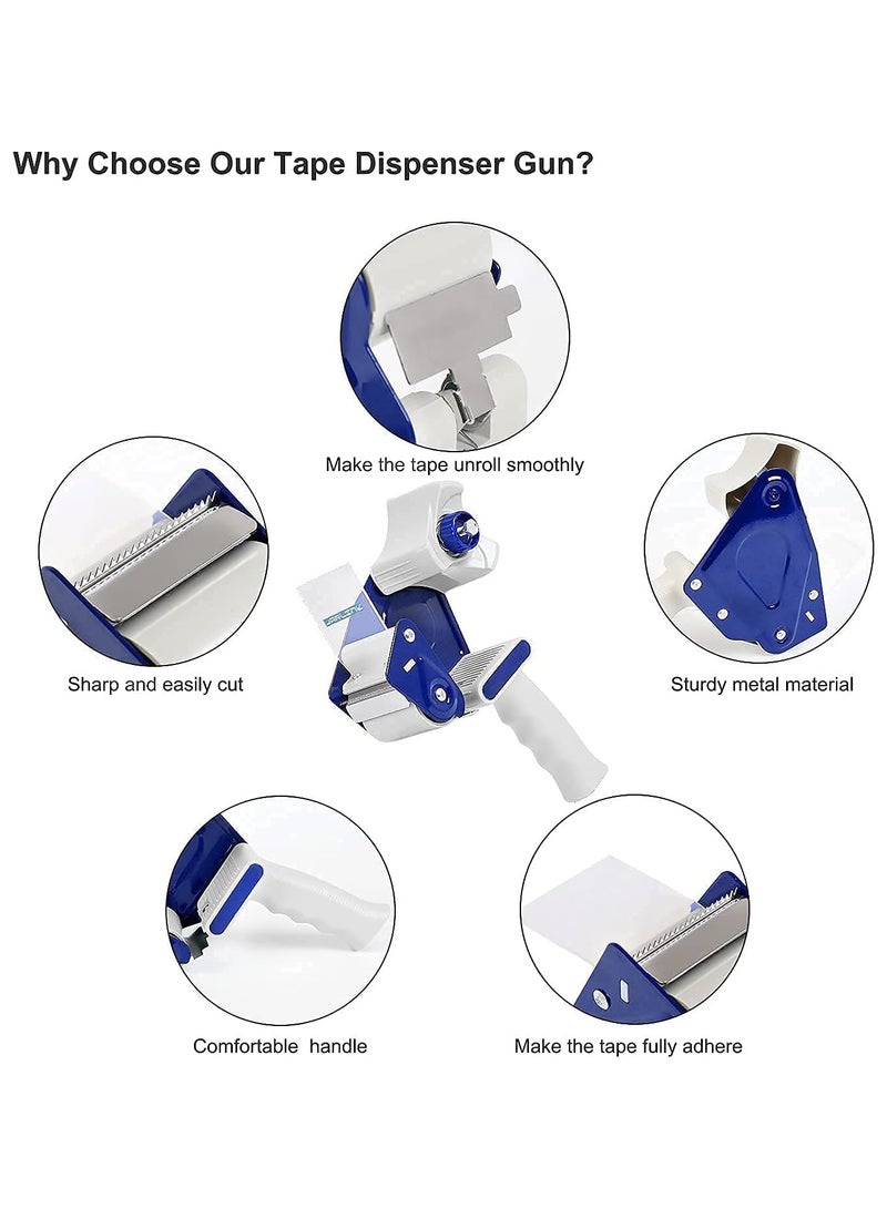 Generic Packing Tape Dispenser Gun 2 Pack With 2 Rolls Tape 2 Inches Lightweight Industrial Side Loading Tape Dispenser For Shipping Packaging Moving Sealing  - Image 3