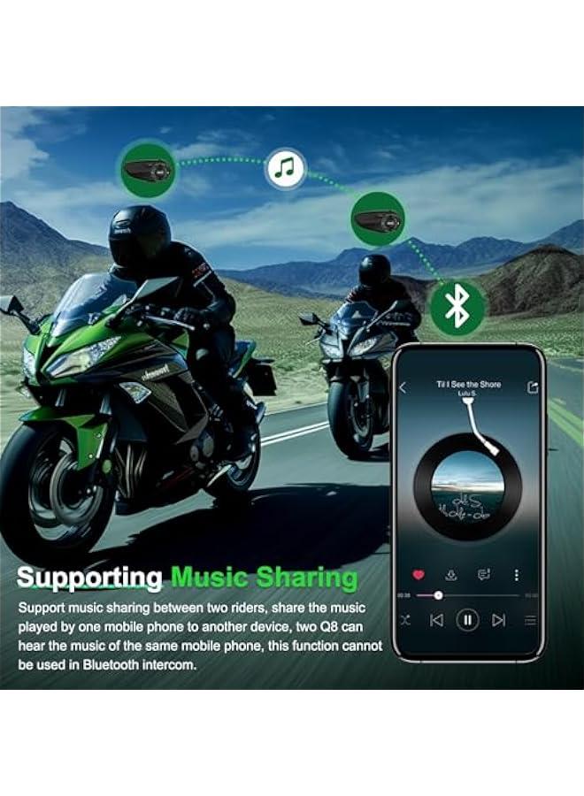 Arabest Motorcycle Helmet Bluetooth Intercom with New Mesh 3.0 Group System for 6 Riders Talking Together, Music Sharing, and Channel Switching (2 Pack)  - Image 5
