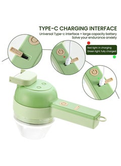 Arabest 4 in 1 Portable Electric Vegetable Chopper Set, Cordless Handheld Electric Food Chopper Set with Brush, Multifunctional Vegetable Chopper for Garlic Pepper Pepper Onion Celery Ginger Meat  - Image 4