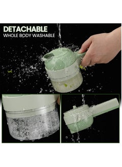 Arabest 4 in 1 Portable Electric Vegetable Chopper Set, Cordless Handheld Electric Food Chopper Set with Brush, Multifunctional Vegetable Chopper for Garlic Pepper Pepper Onion Celery Ginger Meat  - Image 3