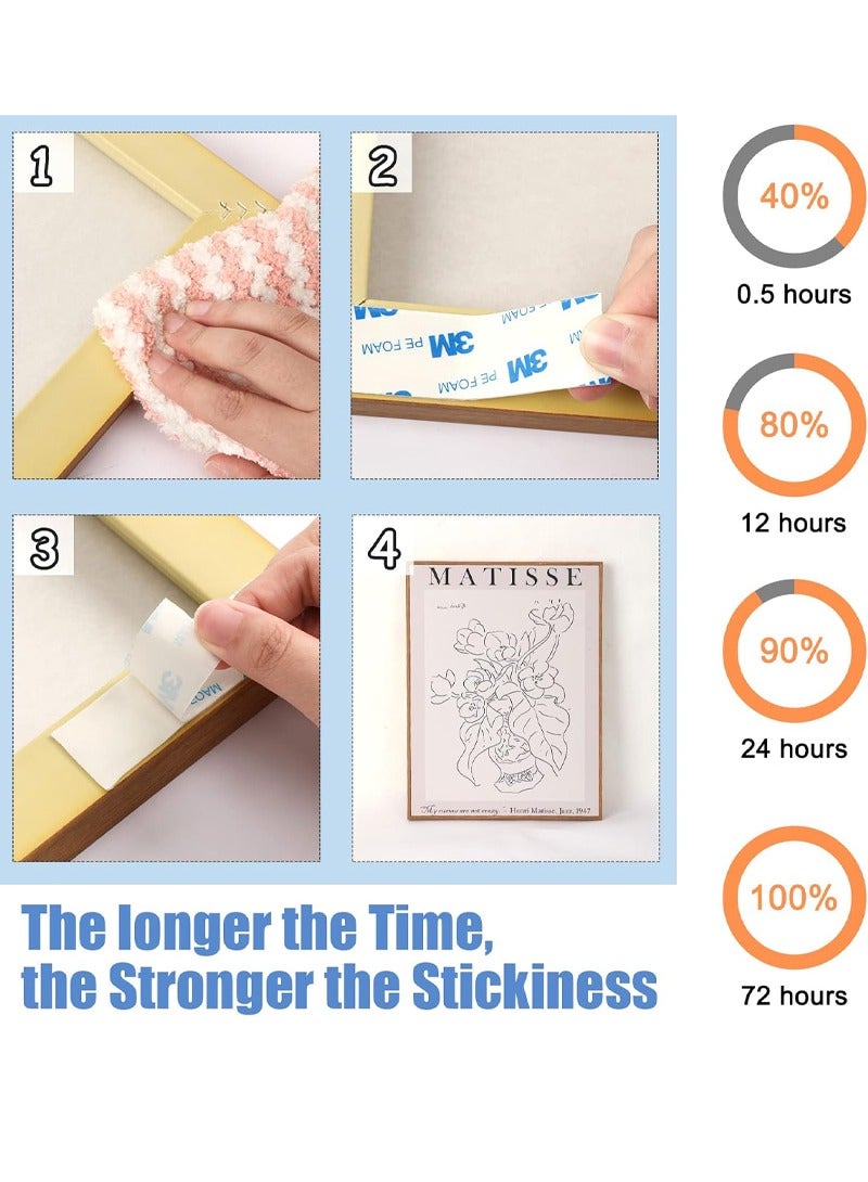 3M Double Sided Tape 5cm*3meter, Mounting Tape Heavy Duty, Removeable PE Foam Tape Strips, Strong Adhesive Tape Waterproof Free Damage for Paint Wall Picture Hanging Poster - Image 4