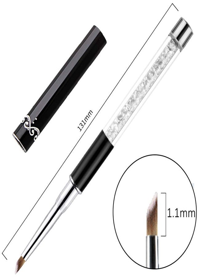 DANNEASY 3Pcs Acrylic Nail Art Brush Set Ombre Brush For Gel Nails UV Gel Polish Gradient Color Tips Manicure Polish Drawing Pen Tools - Image 3