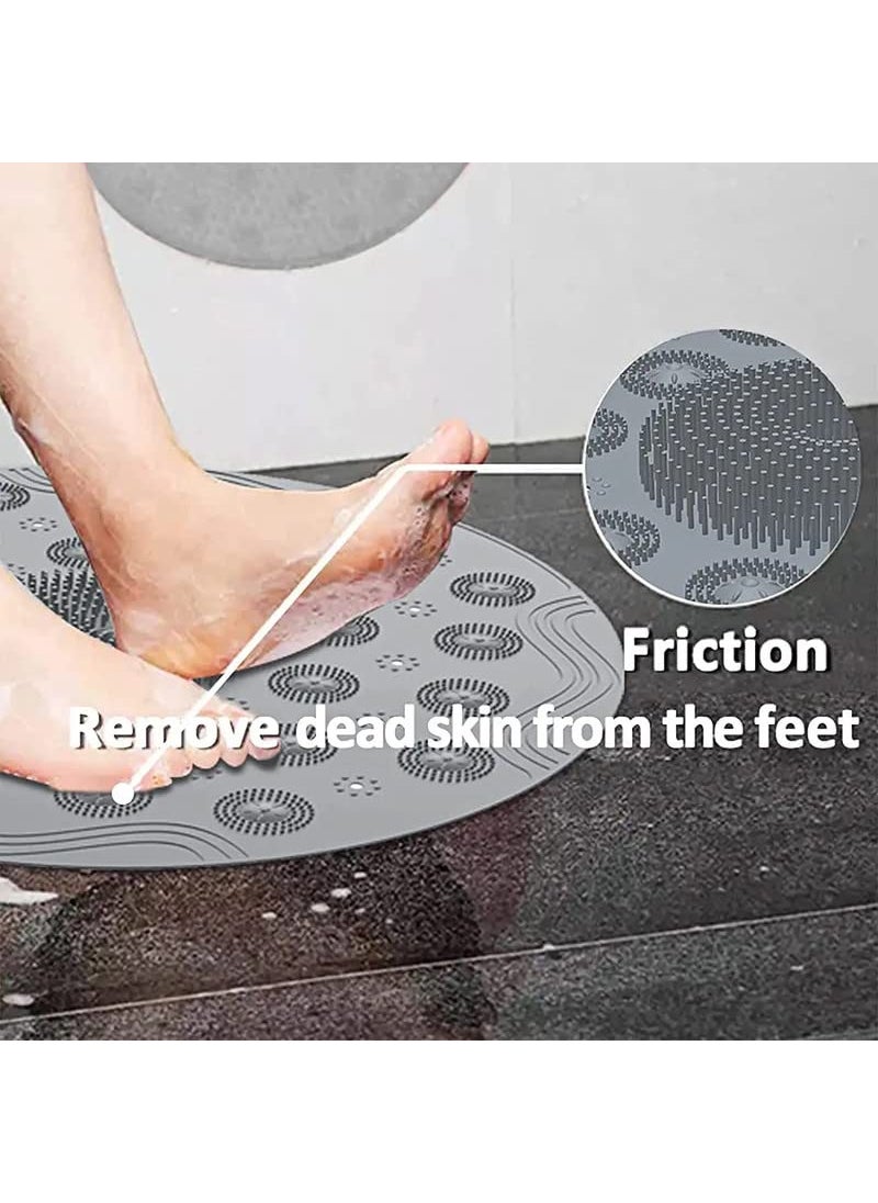 Prostuff.in Prostuffin Silicone Bath Massage Back Cushion Mat Shower Foot Cleaner Scrubber Foot Brush Massager Pad Non Slip Suction Cup Exfoliating Dead Skin Foot Mat for ShowerAssorted Color  - Image 3