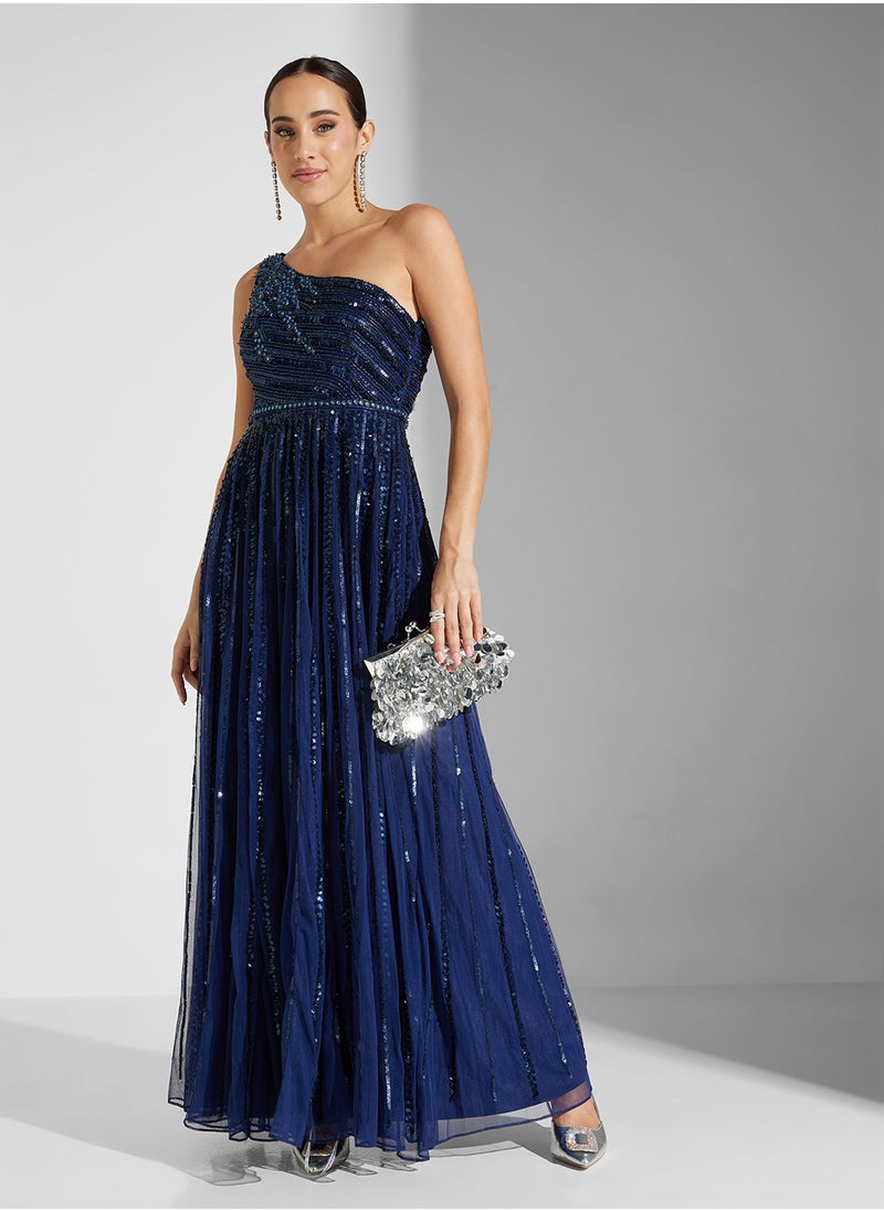 Amelia Rose One Shoulder Embellished Dress  - Image 1