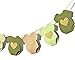 Letjolt Green Brown Baby Shower Paper Garland ShortSleeve Bodysuits Clothesline Garland Gender Reveal Birthday Banner Baby Outfit Pre Strung Paper Decorations 9 pcs - Image 3