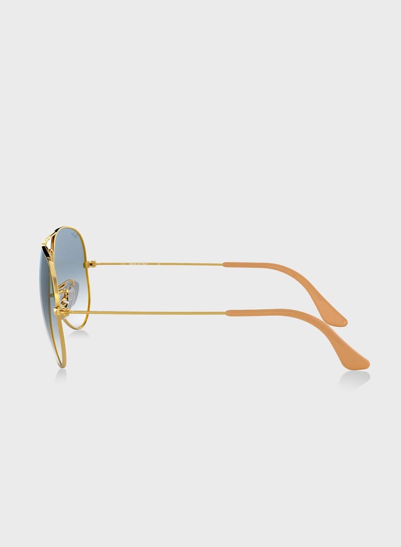 Ray-Ban 0Rb3025 Aviator Large Metal Sunglasses - Image 3