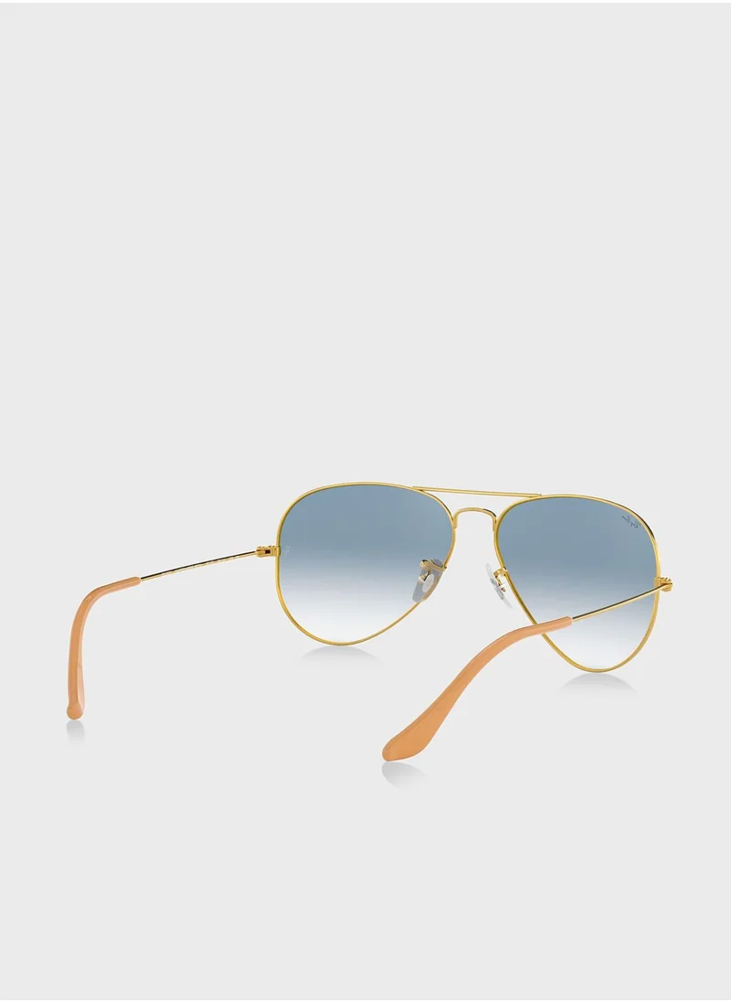 Ray-Ban 0Rb3025 Aviator Large Metal Sunglasses