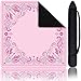 Sonwyoung 315 in Paisley Mahjong Mat with Black Carrying Bag Multi Purpose Game Mat AntiSlip Noisereducing Rubber Table Cover for Mahjong Card Board Tile Games Pink - Image 2
