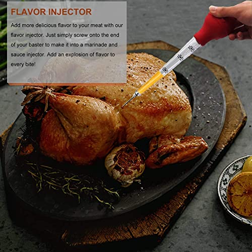 KAYCROWN Turkey Baster Commercial Grade Quality Silicone Bulb Including 2 Meat Marinade Injector Needles with Barbecue Basting Brush and Cleaning Brush for Easy Clean Up - Image 5