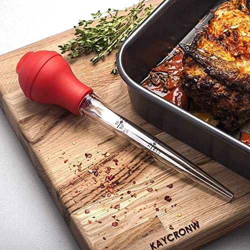 KAYCROWN Turkey Baster Commercial Grade Quality Silicone Bulb Including 2 Meat Marinade Injector Needles with Barbecue Basting Brush and Cleaning Brush for Easy Clean Up - Image 2