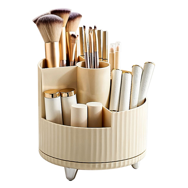 Makeup Brush Holder 360 Degree Rotating Cosmetic Storage Cup for Vanity Small Perfume Lipstick Cream - Image 1