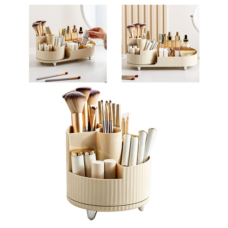 Makeup Brush Holder 360 Degree Rotating Cosmetic Storage Cup for Vanity Small Perfume Lipstick Cream - Image 5