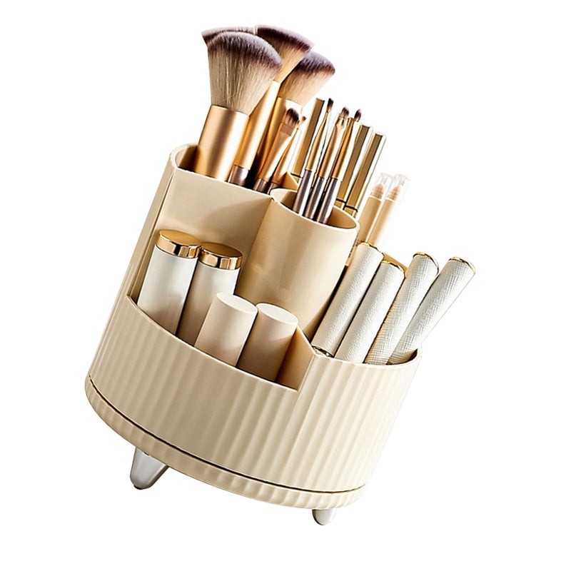 Makeup Brush Holder 360 Degree Rotating Cosmetic Storage Cup for Vanity Small Perfume Lipstick Cream - Image 4
