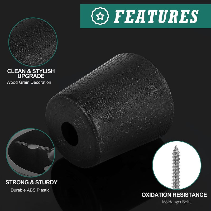 Masendelk 2 Inch Black Plastic Furniture Legs  Screw-In Couch Legs Round Tapered Sofa Legs Replacement Legs For Furniture Couch Table Sofa  Pack Of 4 - Image 3