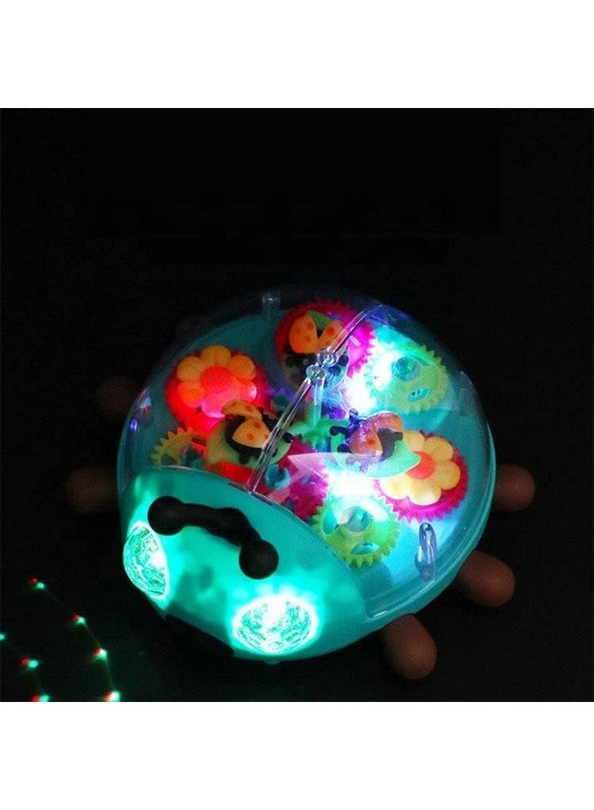 Goyal's Transparent Lady Bug Walking Musical Toy with 3D Lights Bump and Go Moving for Kids - Image 3