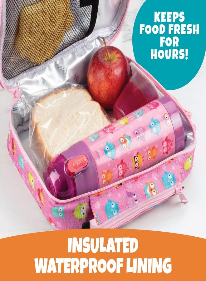 Bentology Insulated Lunch Box w Snack Pocket & Water Bottle Holder- Water-Resistant Lunchbox for Kids- Easy Clean Tote Mini Cooler Bag- Reusable Thermal Lunch Bag for Work School Picnic-Back to School - Image 2