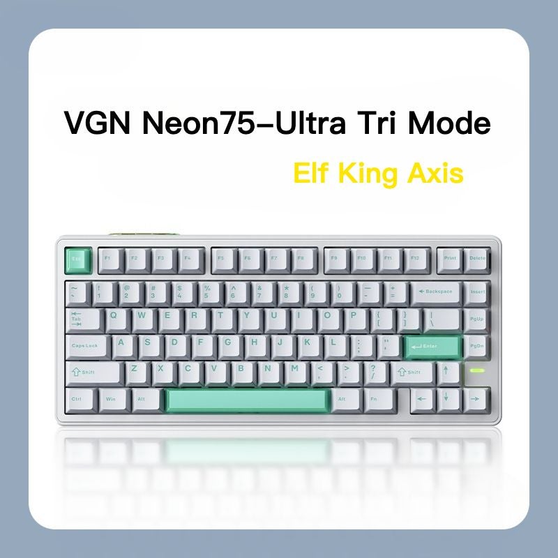 VGN Neon75 Mechanical Gaming Keyboard, Magnetic Switch, Hot-Swappable Rgb, Pearl - Image 1
