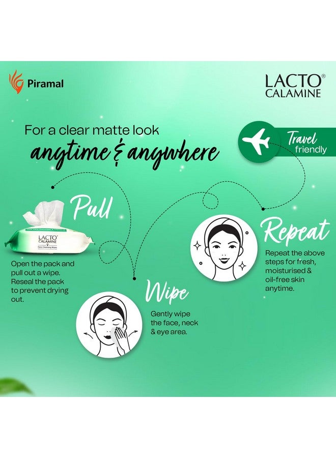 Lacto Calamine Lacto Calamine Daily Cleansing Facial Wipes 25N Each - Pack of 6 | Wet Wipes for Face with Aloe Vera, Cucumber & Vitamin E | Makeup Remover Wipes| Hydrating,Refreshing, Soothing|Paraben & Alcohol Free - Image 5