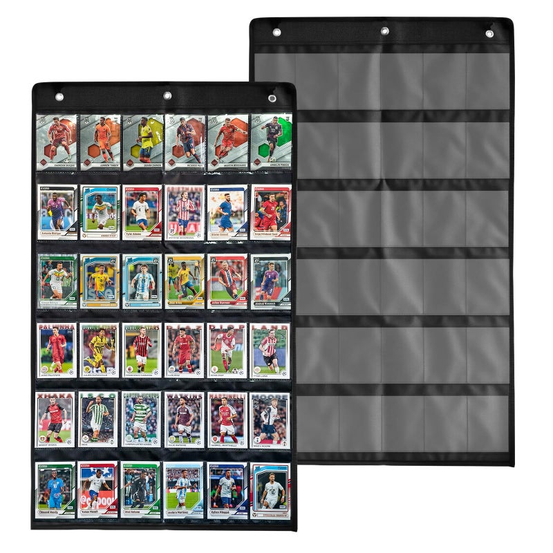 AAiphuwew 2 Pack 36 Cards Display Case, PET Baseball Card Display Case, Sport Card Holder - Football Basketball Trading Card Wall Display - Image 1