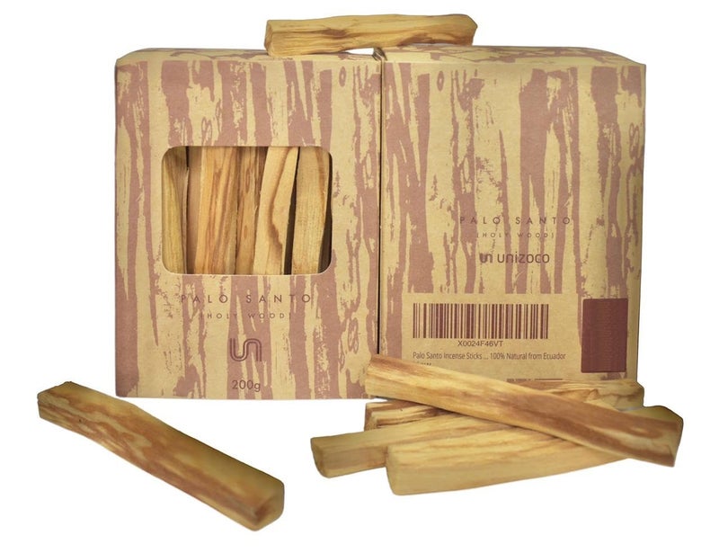 UNIZOCO Palo Santo Sticks Bulk | 200 Grams (Approximately 26-36 Sticks) | Holy Wood, for Healing, Meditating, and Whole-Body Stress Relief & Support | Wild Harvested, 100% Natural from Ecuador - Image 3