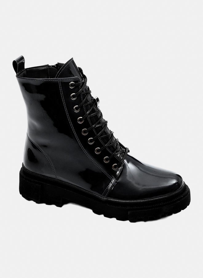 XO Style Leather Ankle Boot1200 Black - Image 1