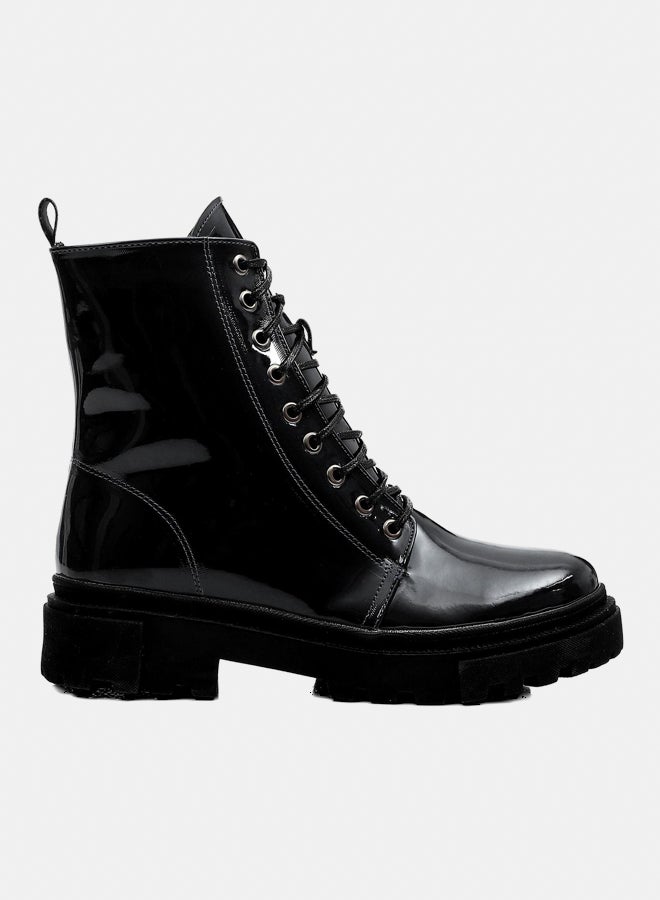 XO Style Leather Ankle Boot1200 Black - Image 2