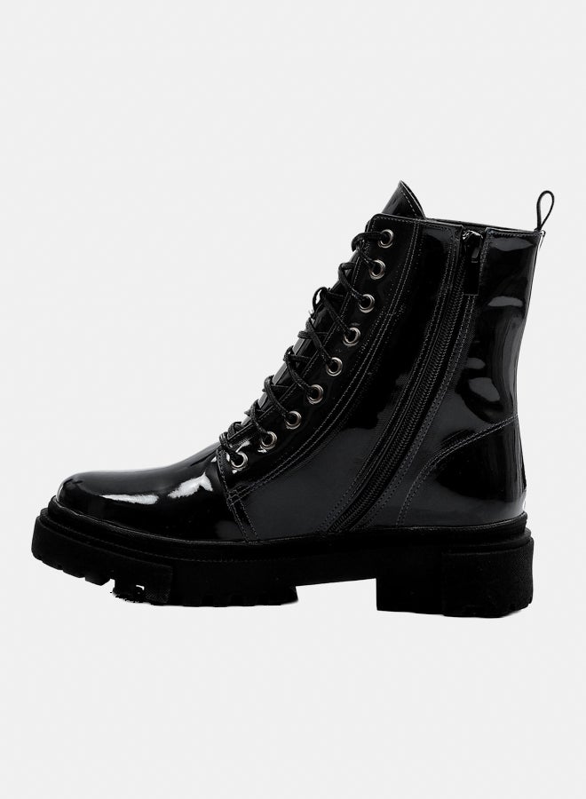 XO Style Leather Ankle Boot1200 Black - Image 4