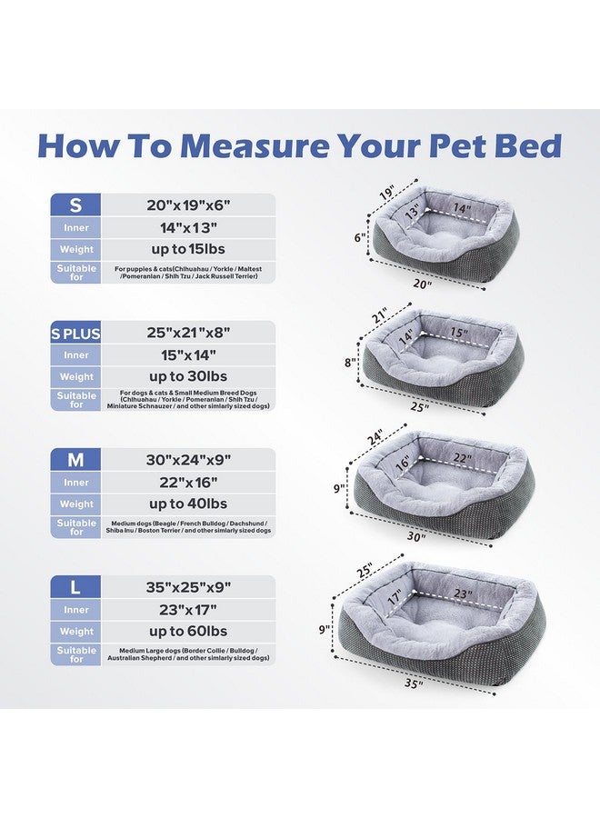 INVENHO Medium Dog Beds For Medium Dogs Washable, Rectangle Dog Bed Medium Size Dog, Orthopedic Dog Bed, Warming Soft Calming Sleeping Puppy Bed Durable Pet Bed With AntiSlip Bottom M(30"X24"X9") - Image 5