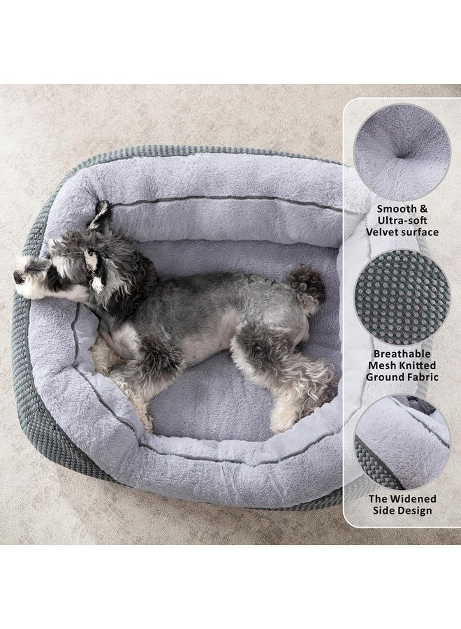 INVENHO Medium Dog Beds For Medium Dogs Washable, Rectangle Dog Bed Medium Size Dog, Orthopedic Dog Bed, Warming Soft Calming Sleeping Puppy Bed Durable Pet Bed With AntiSlip Bottom M(30"X24"X9") - Image 2