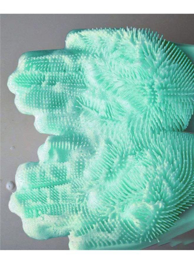 Magic Dishwashing Gloves Green 33 x 12centimeter - Image 2