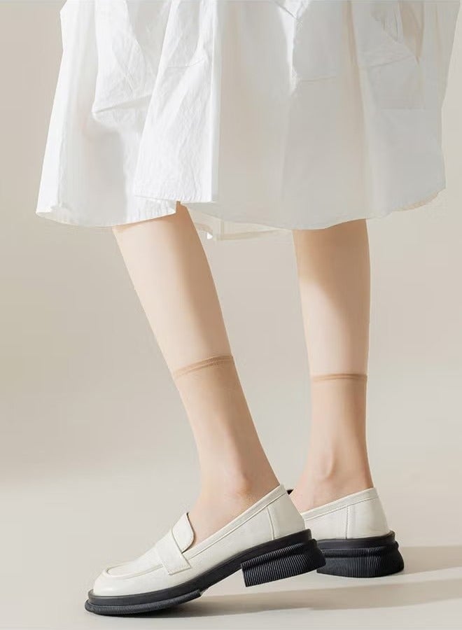 10 Pairs Of Women's Transparent Ankle Socks, Nude Stockings, Summer Ultra Thin Soft Stockings, Women's Cool Ankle High Transparent Socks - Image 3