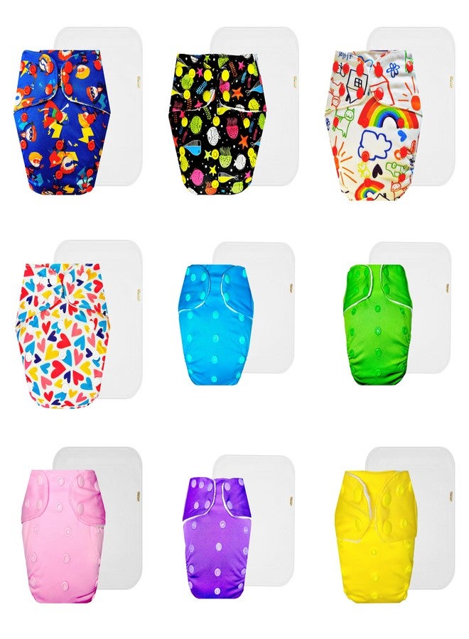 حفاضات دمبلدو القماشية الممتازة مع حشوة قطنية (عبوة من 9) | ملائمة تمامًا | قابلة لإعادة الاستخدام والغسل | سهلة التنظيف | موثوق بها من قبل الأمهات | من 3 أشهر إلى 3 سنوات | للجنسين - Image 1