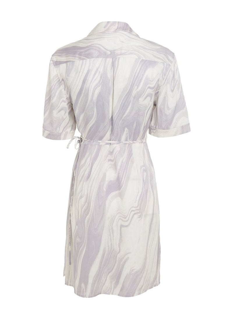 CALVIN KLEIN Printed Wrap Dress  - Image 5