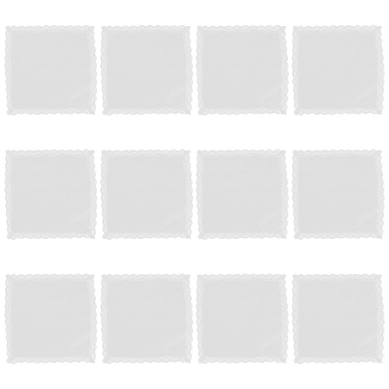 📦 منديل قطني مربع ناعم وامتصاصي للاستخدام اليومي بحواف دانتيل - Image 1