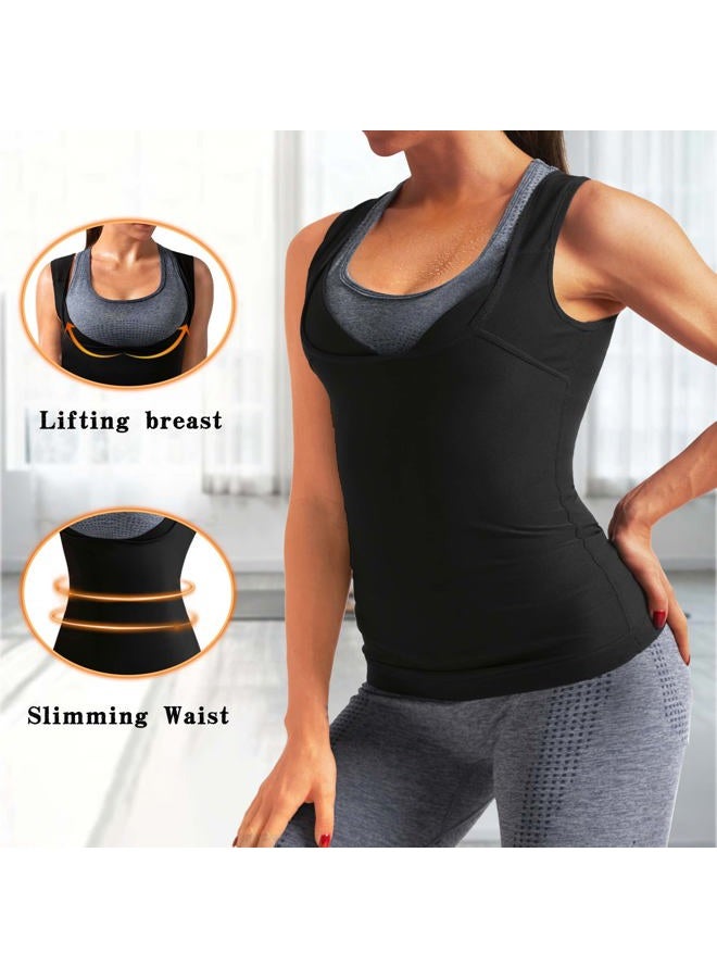 MOLLDAN Womens Sauna Vest Sweat Tank Top Shapewear Heat Trapping Workout Shirt(BH2001-01-S/M) - Image 3