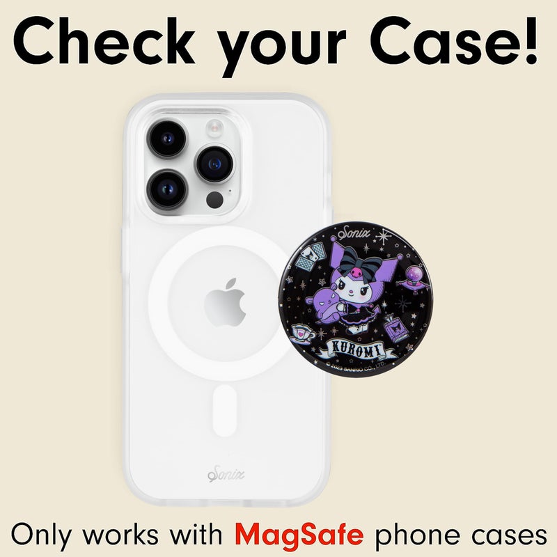 سونيكس x Sanrio MagLink Snap Grip | Magnetic Phone Grip Holder and Collapsible Kickstand | Compatible with MagSafe | Kuromi Fortune Teller - Image 4