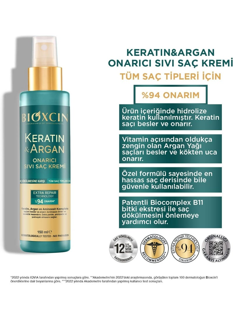 بيوكسين بلسم الشعر السائل بيوكسين بالكيراتين وزيت الأركان – تغذية وإصلاح – 150 مل - Image 5