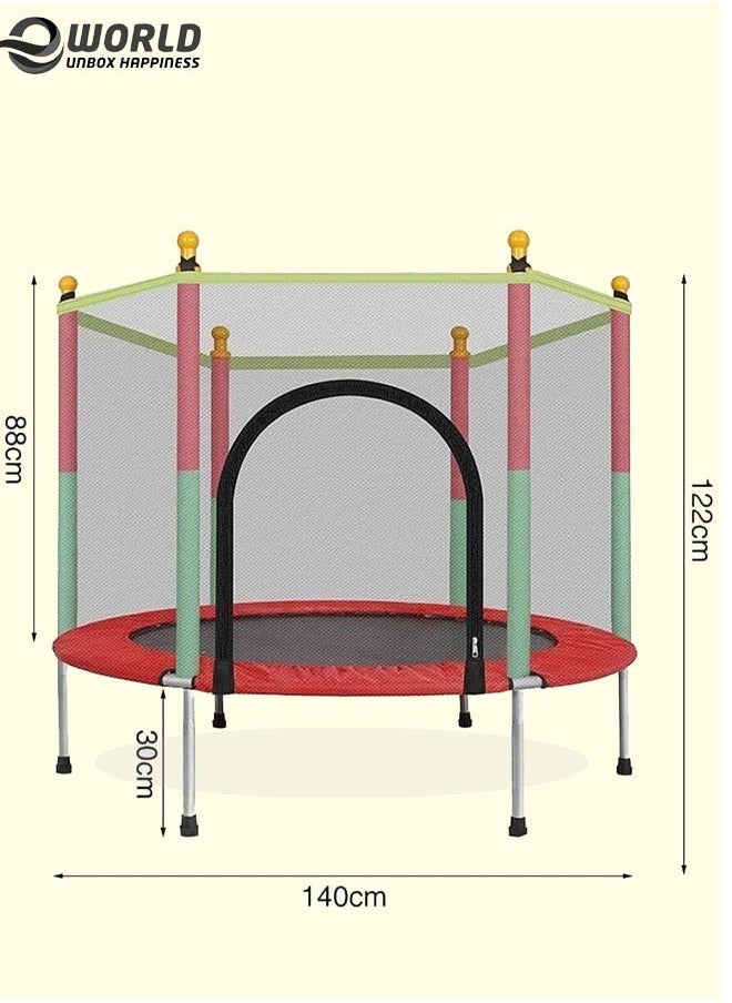 Eworld Indoor Mini Trampoline with Durable Jumping Mat Safety Enclosure Net and Foam Rod  - Image 2
