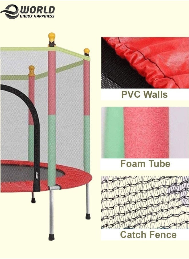 Eworld Indoor Mini Trampoline with Durable Jumping Mat Safety Enclosure Net and Foam Rod  - Image 3