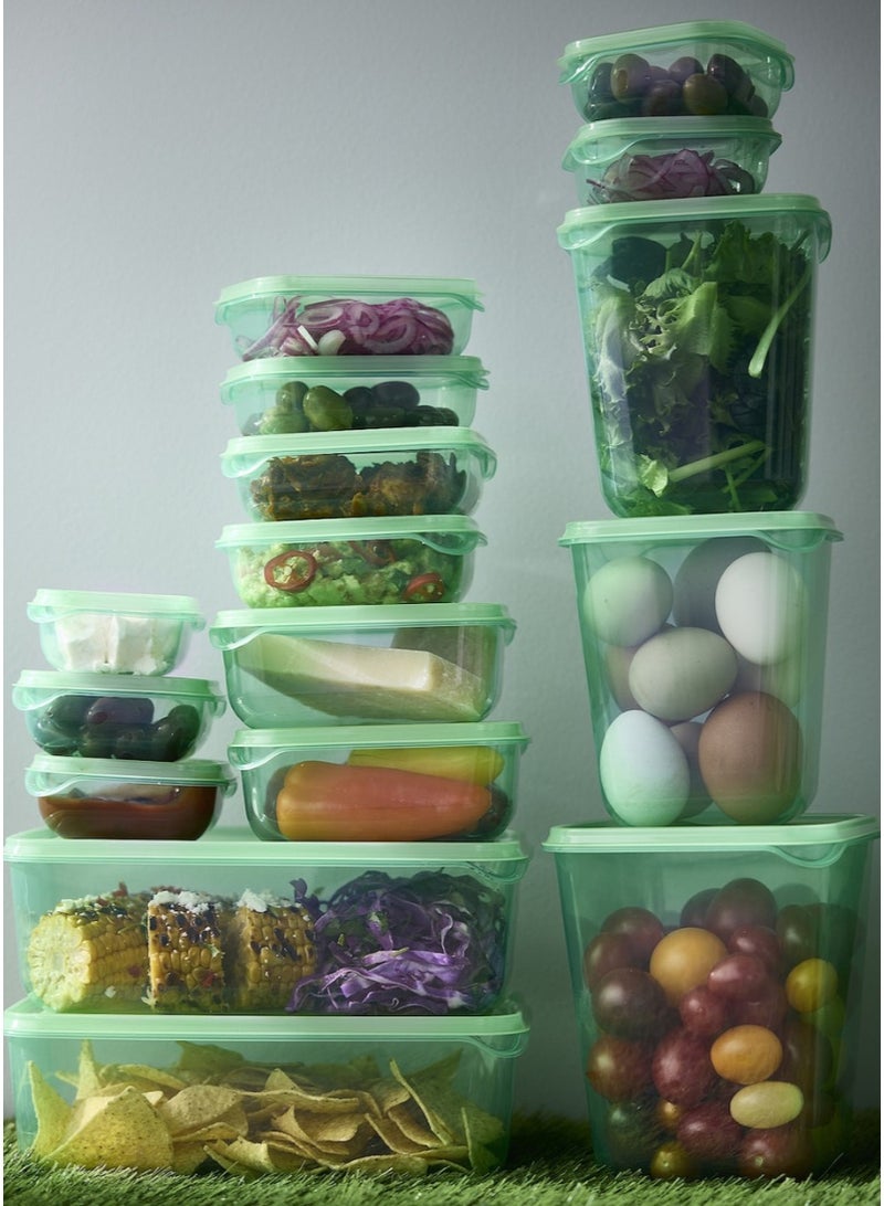 Pruta Food Container with Lid Set of 17 Green - Image 2