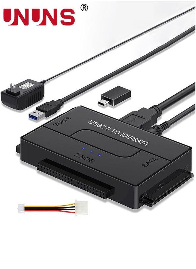 UNUNS SATA IDE To USB 3.0 Hard Drive Adapter,External Adapter Kit,Ultra Recovery Reader Converter For Universal 2.5" 3.5" HDD/SSD,CD/DVD Optical Drives  - Image 1