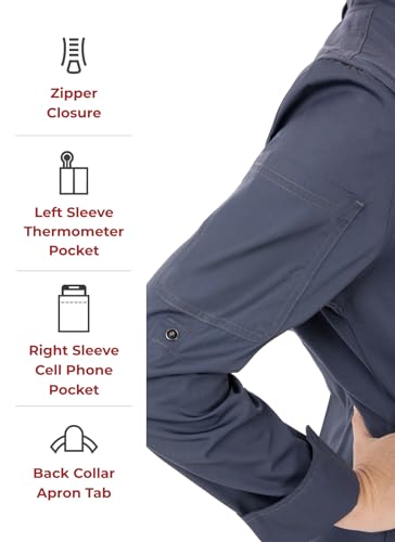 Chef Works Women's Hartford Chef Coat, Blue, Large - Image 3